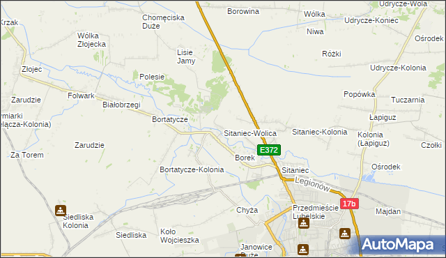 mapa Sitaniec-Wolica, Sitaniec-Wolica na mapie Targeo