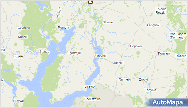 mapa Skrzypki, Skrzypki na mapie Targeo