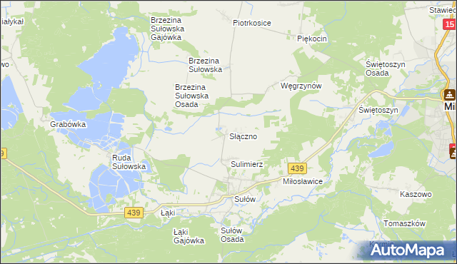 mapa Słączno, Słączno na mapie Targeo