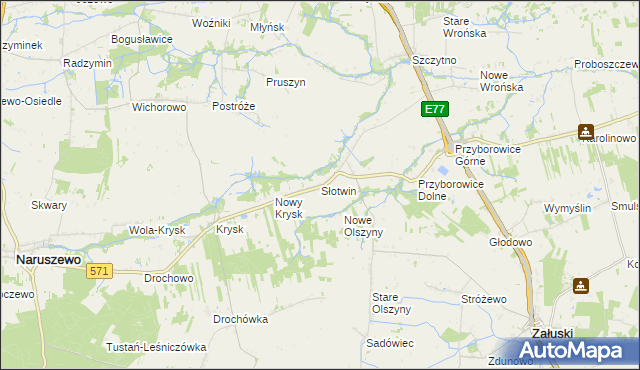 mapa Słotwin, Słotwin na mapie Targeo