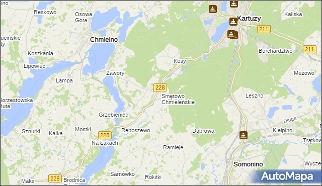 mapa Smętowo Chmieleńskie, Smętowo Chmieleńskie na mapie Targeo