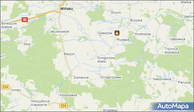 mapa Smogorzów Wielki, Smogorzów Wielki na mapie Targeo