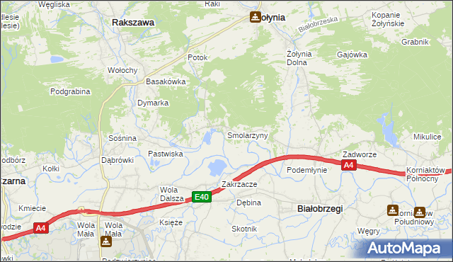 mapa Smolarzyny, Smolarzyny na mapie Targeo