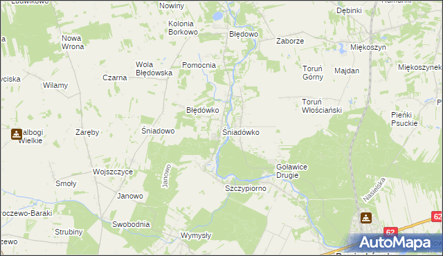 mapa Śniadówko, Śniadówko na mapie Targeo