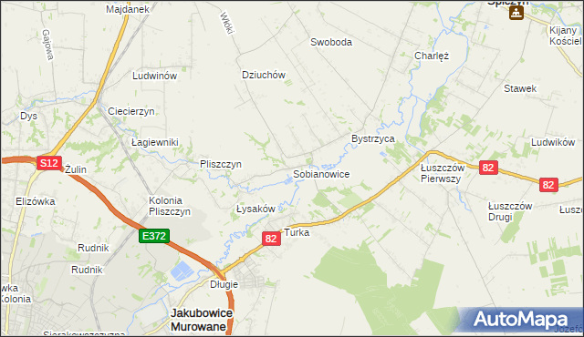 mapa Sobianowice, Sobianowice na mapie Targeo