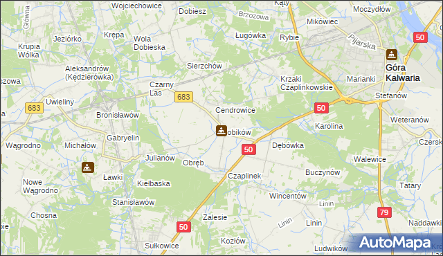 mapa Sobików, Sobików na mapie Targeo