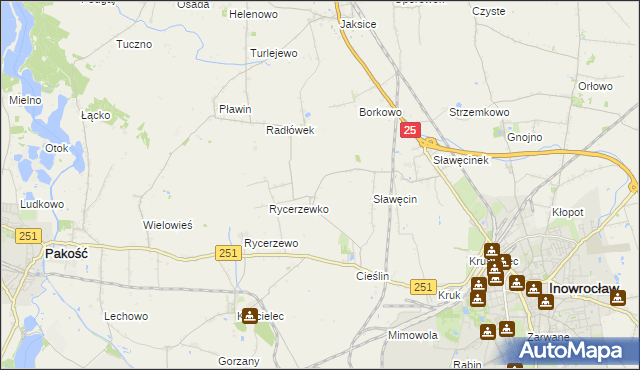 mapa Sójkowo gmina Inowrocław, Sójkowo gmina Inowrocław na mapie Targeo
