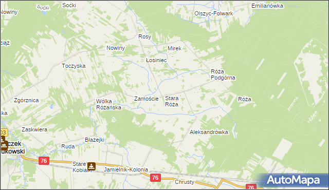 mapa Stara Róża, Stara Róża na mapie Targeo