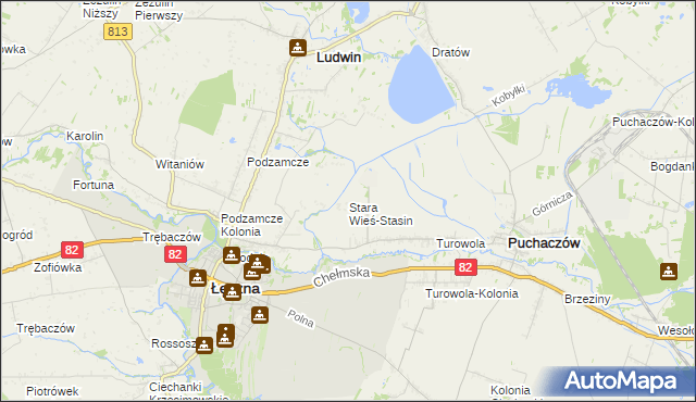 mapa Stara Wieś-Stasin, Stara Wieś-Stasin na mapie Targeo