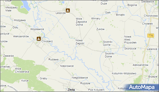 mapa Stara Zagość, Stara Zagość na mapie Targeo