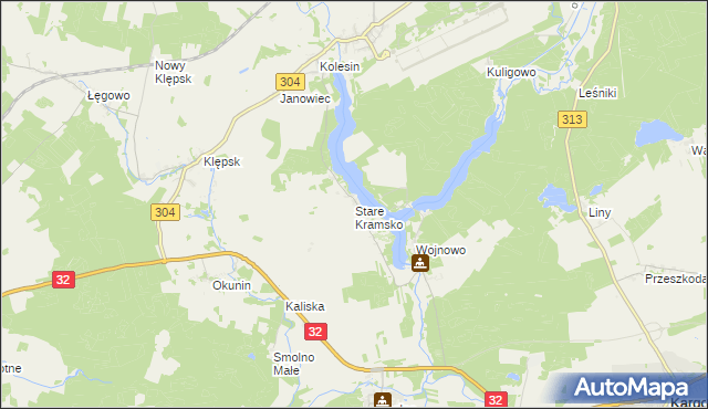 mapa Stare Kramsko, Stare Kramsko na mapie Targeo