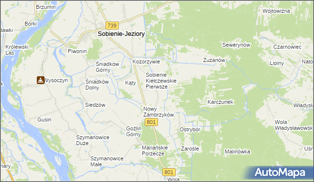 mapa Stary Zambrzyków, Stary Zambrzyków na mapie Targeo