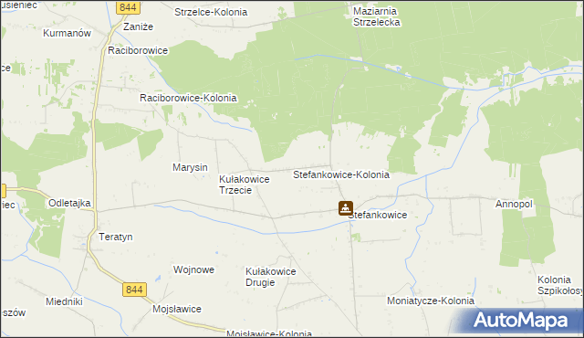 mapa Stefankowice-Kolonia, Stefankowice-Kolonia na mapie Targeo