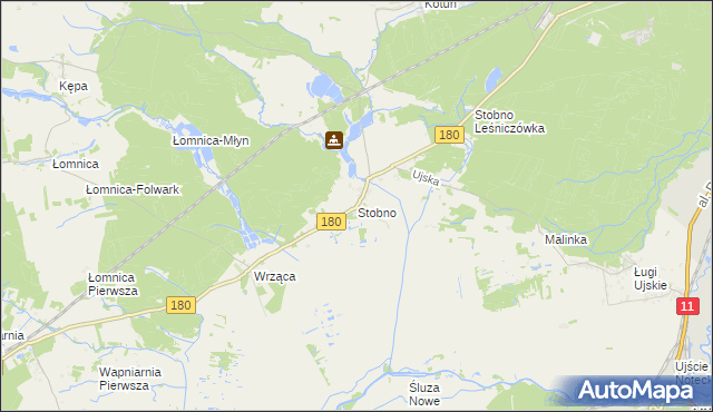 mapa Stobno gmina Trzcianka, Stobno gmina Trzcianka na mapie Targeo