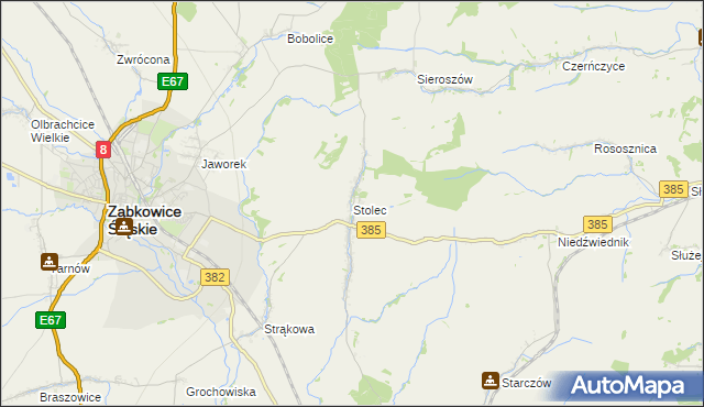 mapa Stolec gmina Ząbkowice Śląskie, Stolec gmina Ząbkowice Śląskie na mapie Targeo