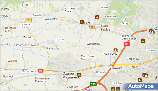 mapa Strzykuły, Strzykuły na mapie Targeo