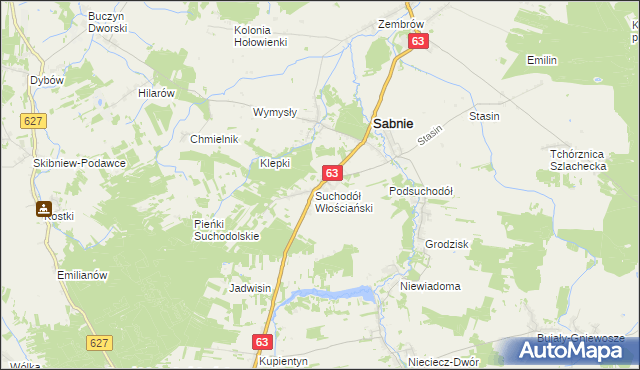 mapa Suchodół Szlachecki, Suchodół Szlachecki na mapie Targeo