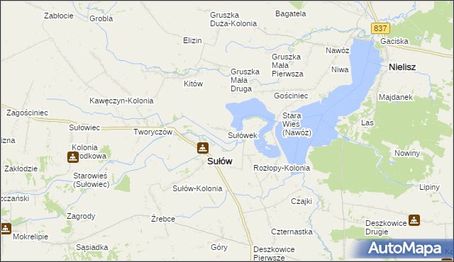 mapa Sułówek gmina Sułów, Sułówek gmina Sułów na mapie Targeo