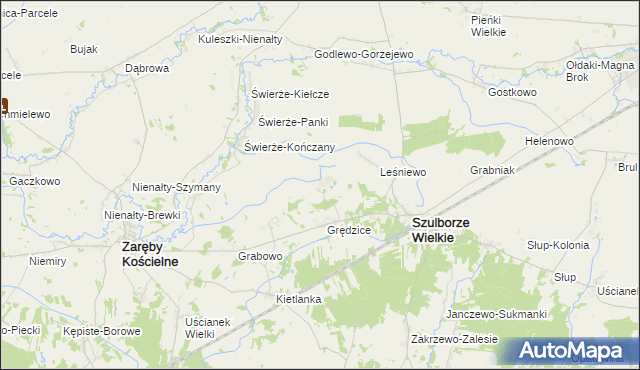 mapa Świerże-Leśniewek, Świerże-Leśniewek na mapie Targeo