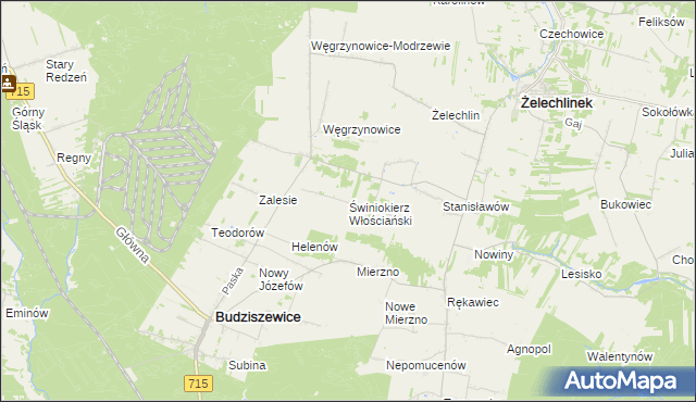 mapa Świniokierz Włościański, Świniokierz Włościański na mapie Targeo