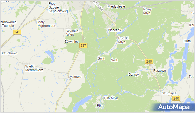 mapa Świt gmina Gostycyn, Świt gmina Gostycyn na mapie Targeo