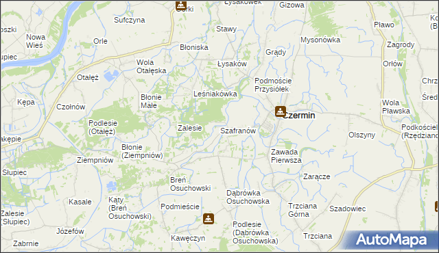 mapa Szafranów, Szafranów na mapie Targeo