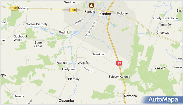 mapa Szańków, Szańków na mapie Targeo