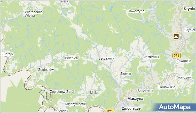 mapa Szczawnik, Szczawnik na mapie Targeo