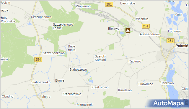 mapa Szeroki Kamień, Szeroki Kamień na mapie Targeo