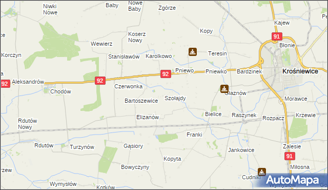 mapa Szołajdy, Szołajdy na mapie Targeo