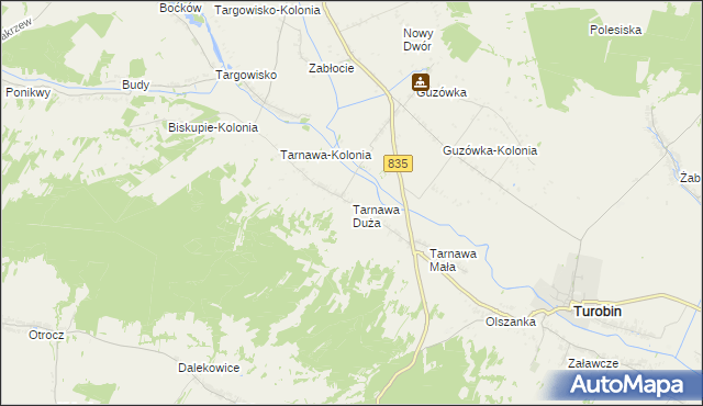 mapa Tarnawa Duża, Tarnawa Duża na mapie Targeo