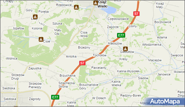 mapa Tochołów, Tochołów na mapie Targeo