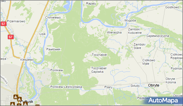 mapa Tocznabiel, Tocznabiel na mapie Targeo