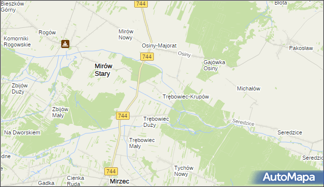 mapa Trębowiec-Krupów, Trębowiec-Krupów na mapie Targeo