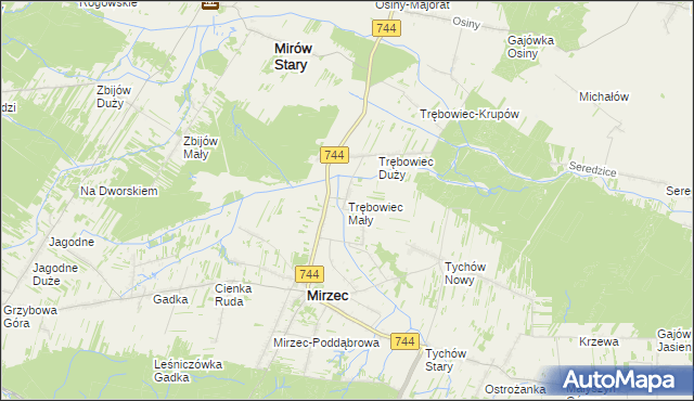 mapa Trębowiec Mały, Trębowiec Mały na mapie Targeo