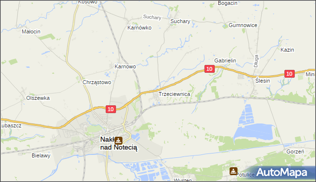 mapa Trzeciewnica, Trzeciewnica na mapie Targeo