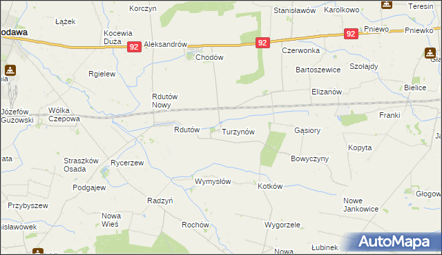 mapa Turzynów, Turzynów na mapie Targeo