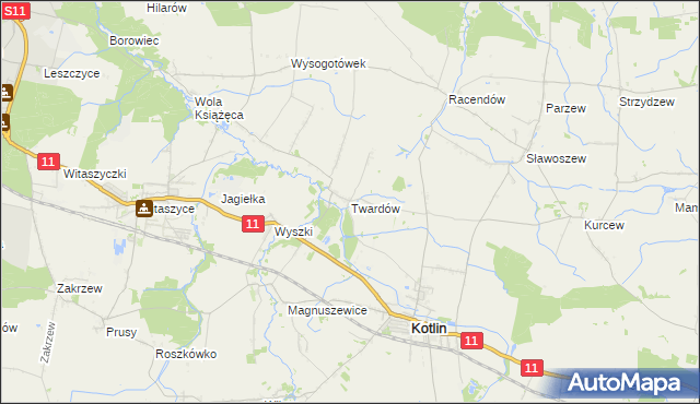 mapa Twardów, Twardów na mapie Targeo