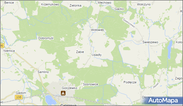 mapa Upadły, Upadły na mapie Targeo