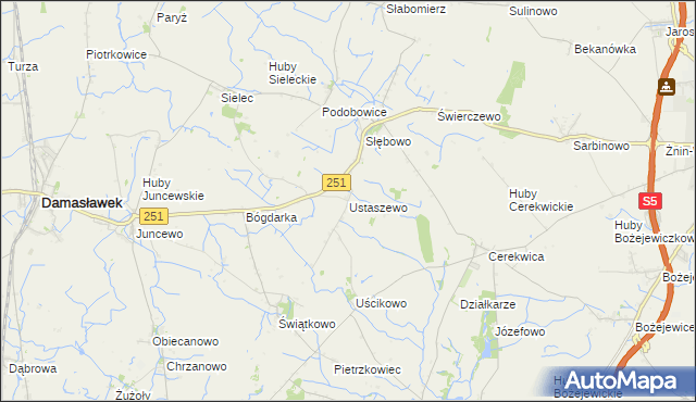 mapa Ustaszewo, Ustaszewo na mapie Targeo