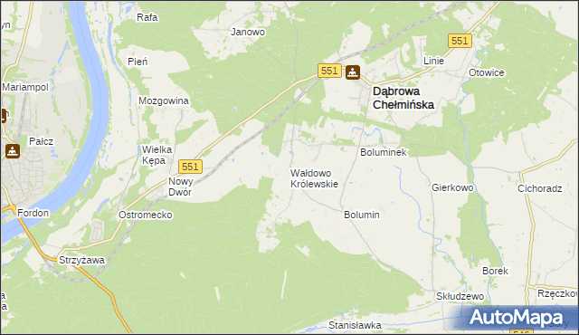 mapa Wałdowo Królewskie, Wałdowo Królewskie na mapie Targeo