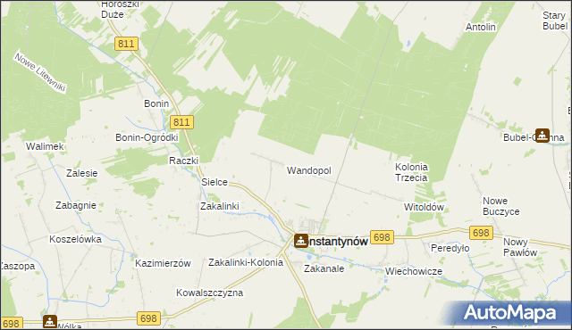 mapa Wandopol, Wandopol na mapie Targeo