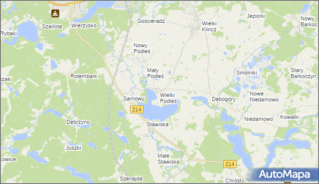 mapa Wielki Podleś, Wielki Podleś na mapie Targeo