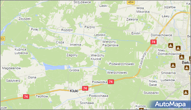 mapa Wierzchy Strzyżewskie, Wierzchy Strzyżewskie na mapie Targeo