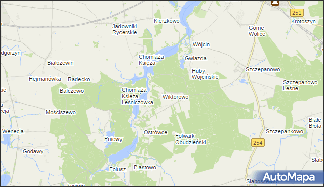 mapa Wiktorowo gmina Gąsawa, Wiktorowo gmina Gąsawa na mapie Targeo