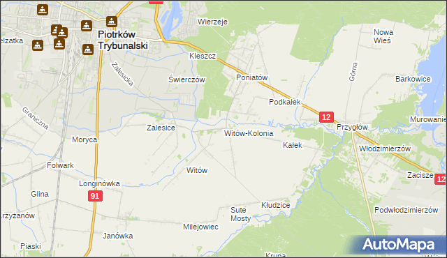 mapa Witów-Kolonia, Witów-Kolonia na mapie Targeo