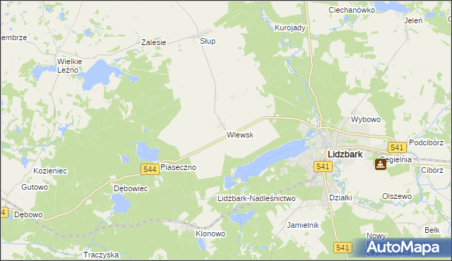 mapa Wlewsk, Wlewsk na mapie Targeo