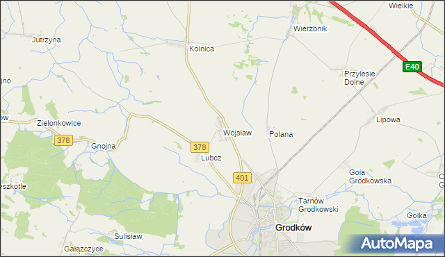 mapa Wojsław, Wojsław na mapie Targeo