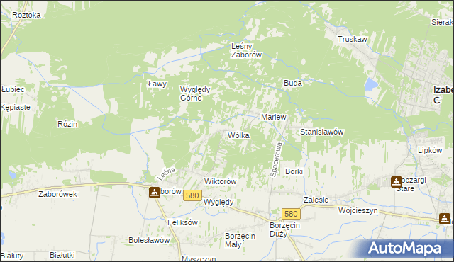 mapa Wólka gmina Leszno, Wólka gmina Leszno na mapie Targeo