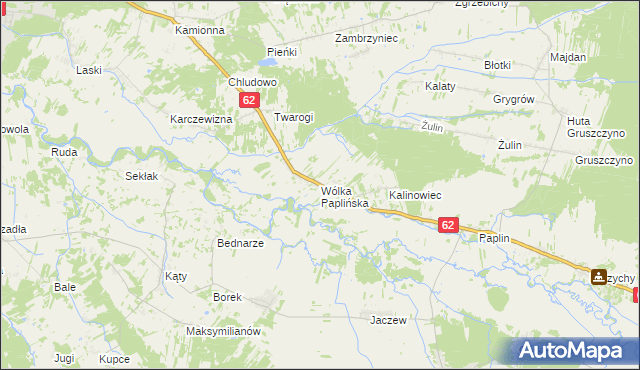 mapa Wólka Paplińska, Wólka Paplińska na mapie Targeo